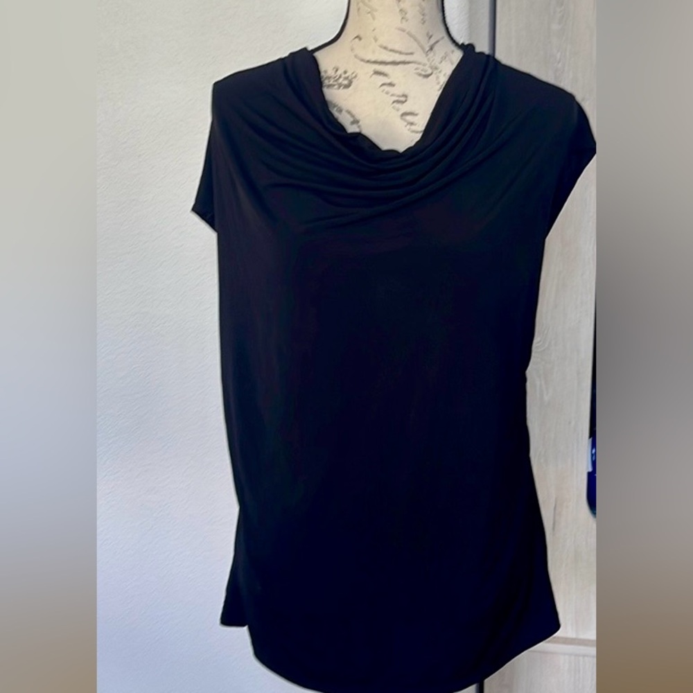 Worthington black cowl neck stretch shell/sleeveless too size 1X